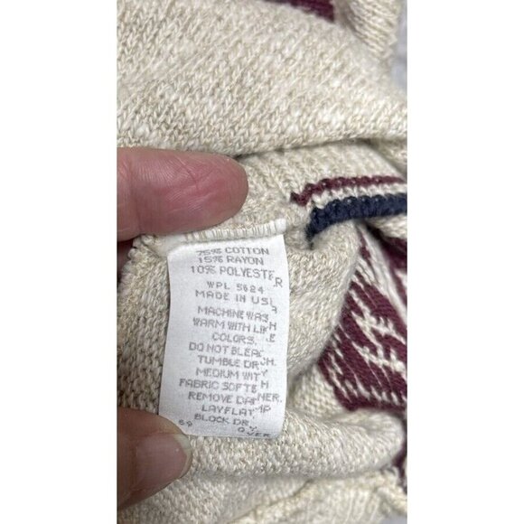 VTG Cypress Links Golf Sweater Mens XL Tapestry Knit USA Made Grandpa 90s AOP - Picture 8 of 10